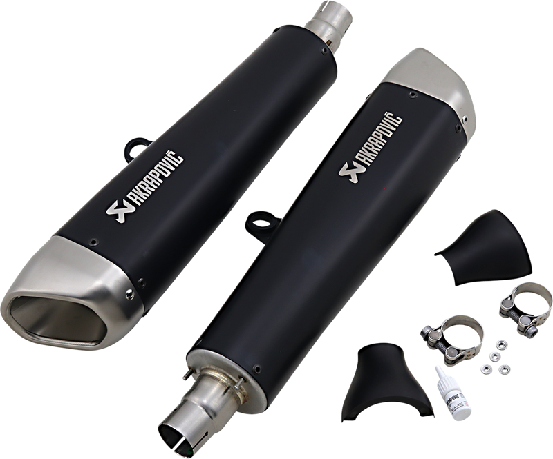 AKRAPOVIC Black Titanium Mufflers S-T12SO2-HCQTBL 1811-3942
