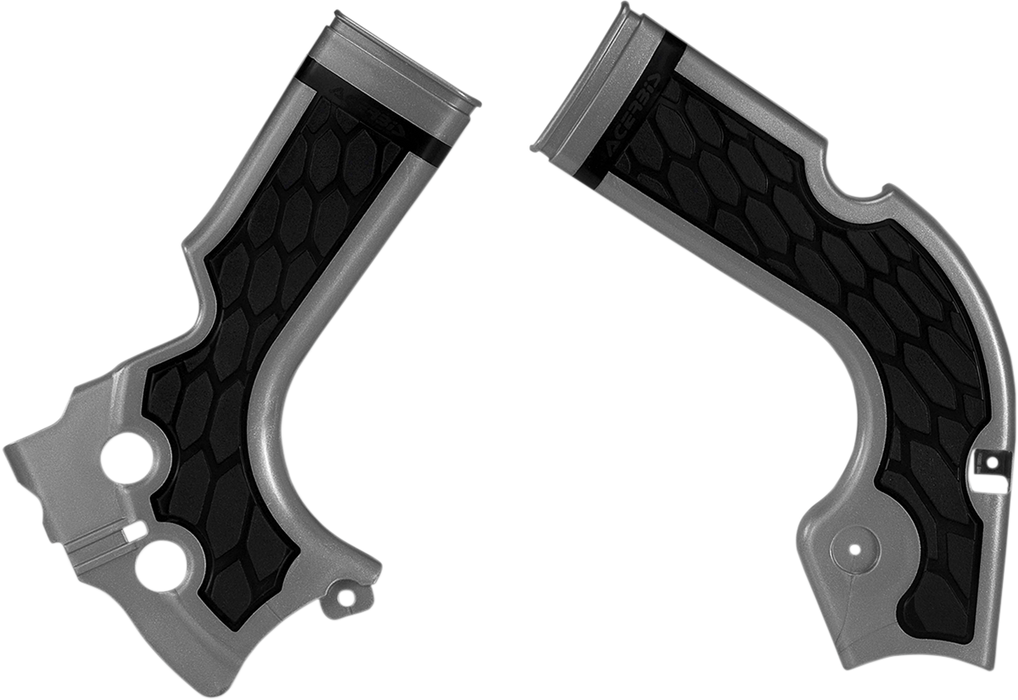 ACERBIS X-Grip Frame Guards - Silver/Black 2374241015