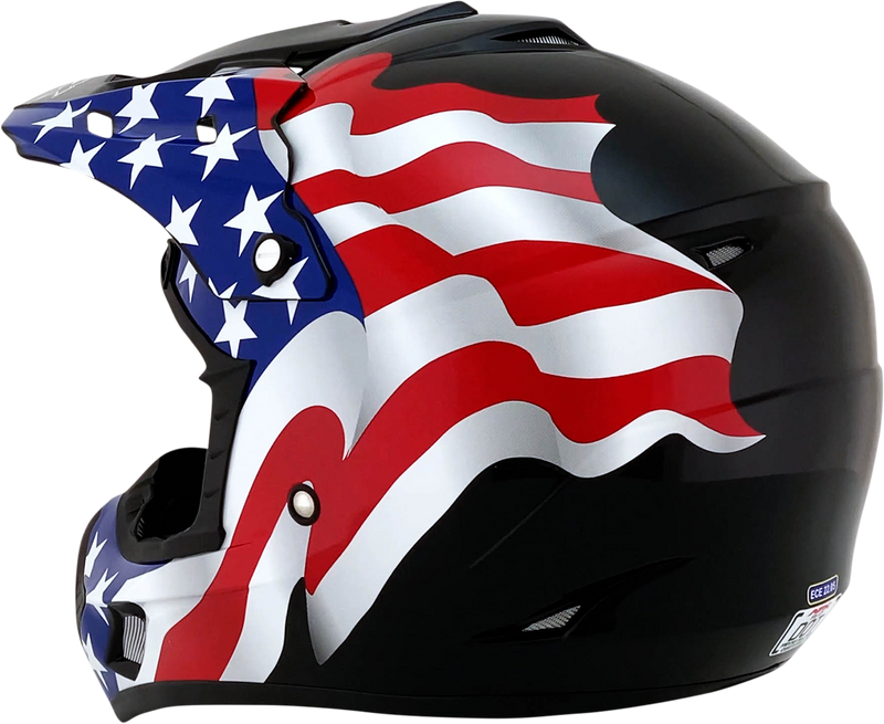 AFX FX-17 Motorcycle Helmet - Flag - Black - Small 0110-2369