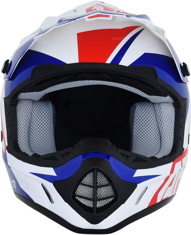 AFX FX-17 Motorcycle Helmet - Aced - Red/White/Blue - XL 0110-6482