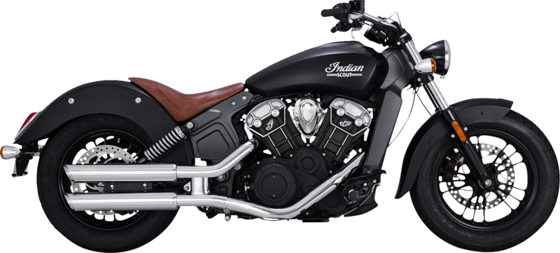 Vance & Hines Exhaust for Indian Scout 2015-2024 PCX 3" Twin Slash Slip-On Mufflers in Chrome 18323