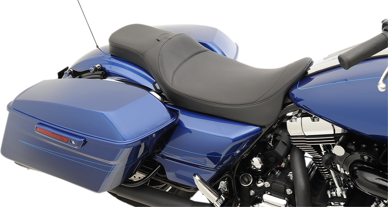 DRAG SPECIALTIES Extended Reach Predator Seat - Mild Stitched - Driver's Backrest - FL '08-'22 0801-1005