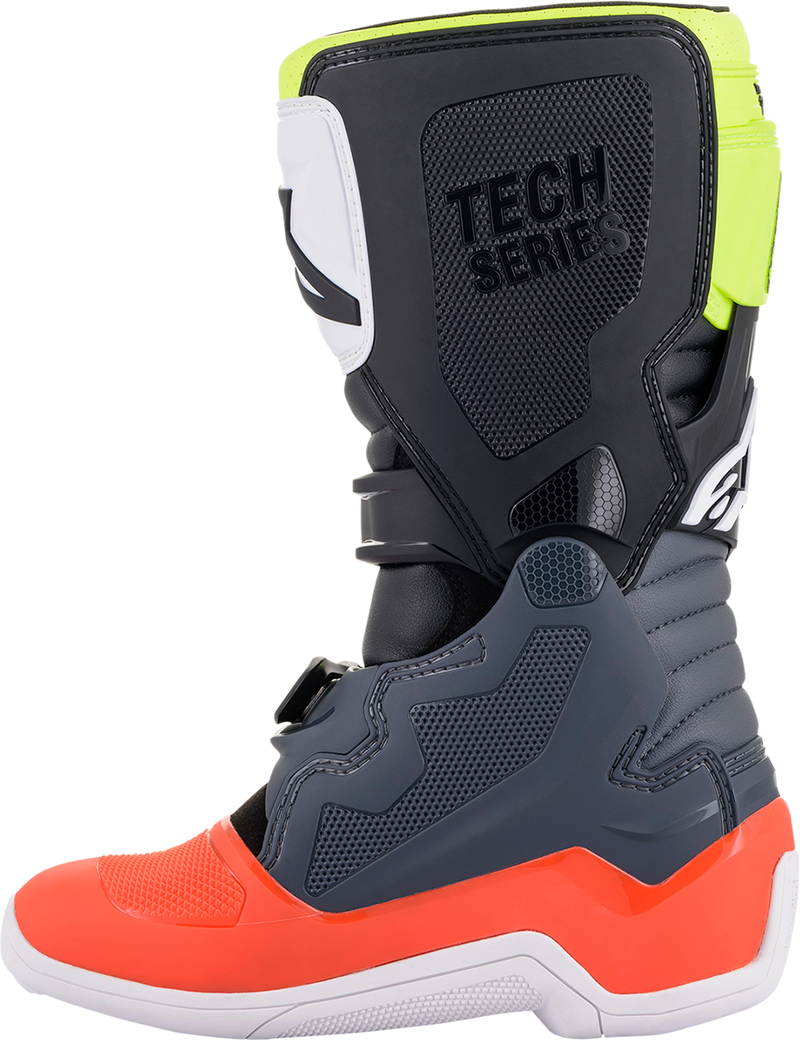 ALPINESTARS Youth Tech 7S Boots - Black/Gray/Red/White/Yellow - US 4 2015017-9058-4