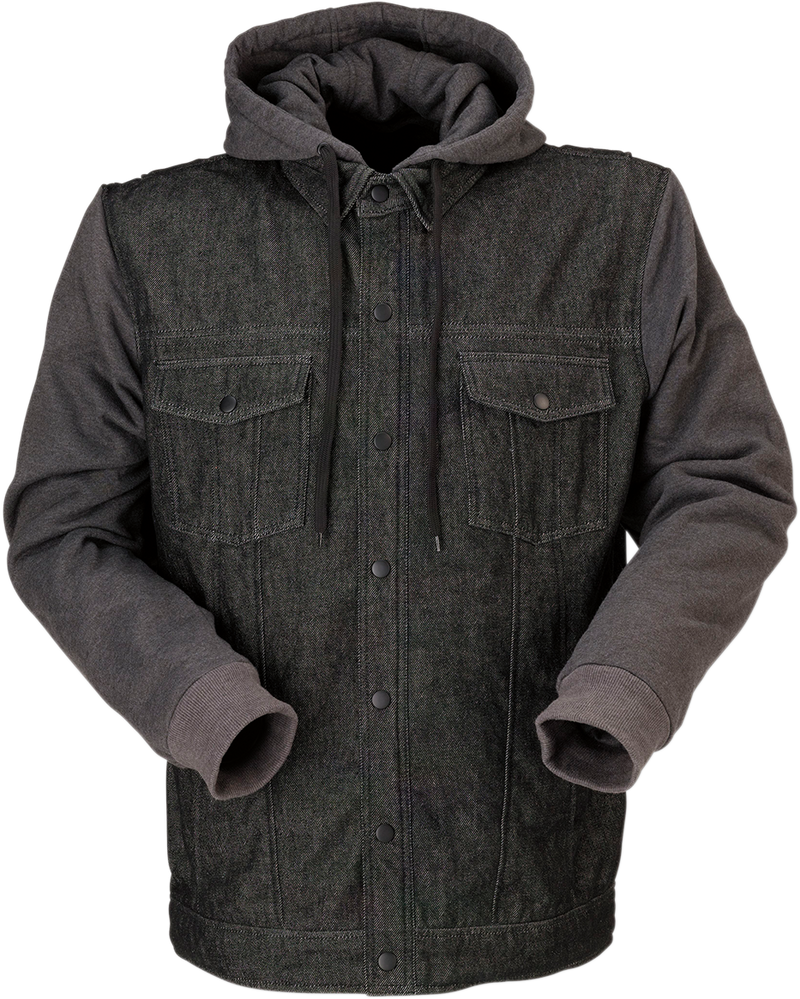 Z1R Denim Hoodie - Black/Gray - 4XL 2840-0110