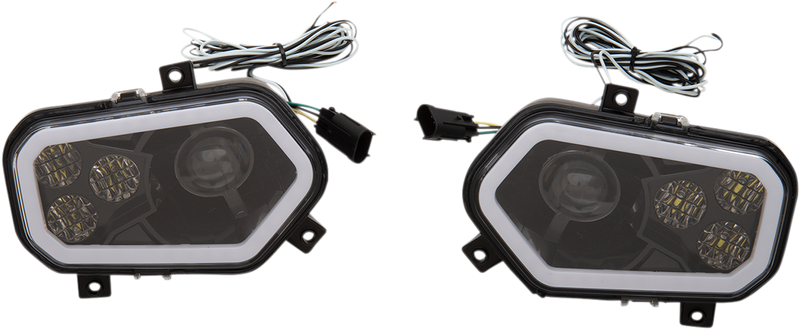 MOOSE UTILITY LED Headlight - RZR800/900 - Black 100-3373-PU