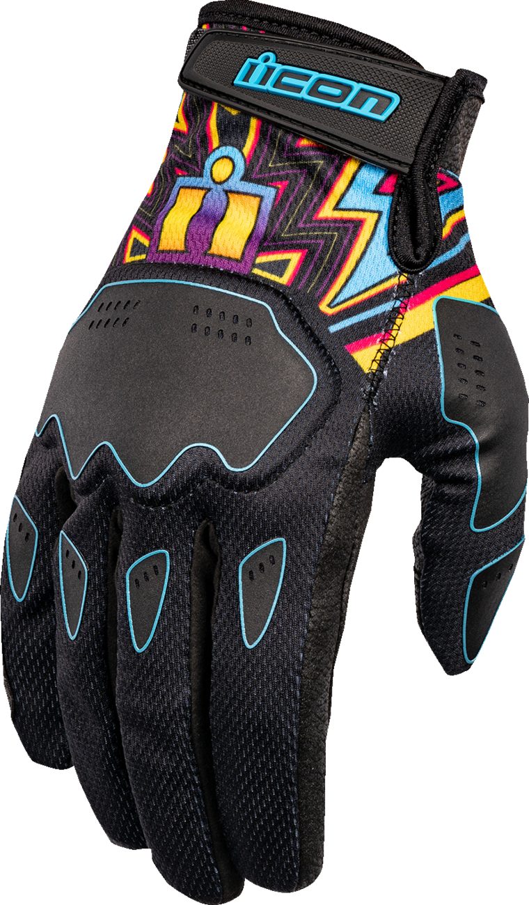 ICON Hooligan™ Lucky Lid Motorcycle Gloves - Black - Large 3301-4643