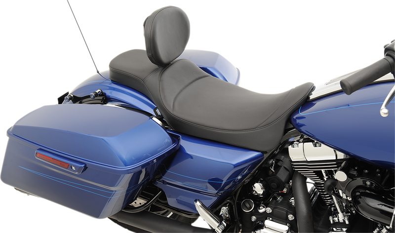 DRAG SPECIALTIES Extended Reach Predator Seat - Mild Stitched - Driver's Backrest - FL '08-'22 0801-1005
