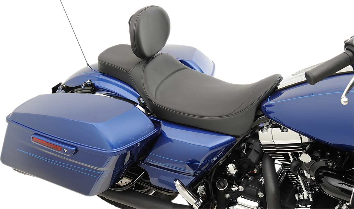 DRAG SPECIALTIES Extended Reach Predator Seat - Mild Stitched - Driver's Backrest - FL '08-'22 0801-1005