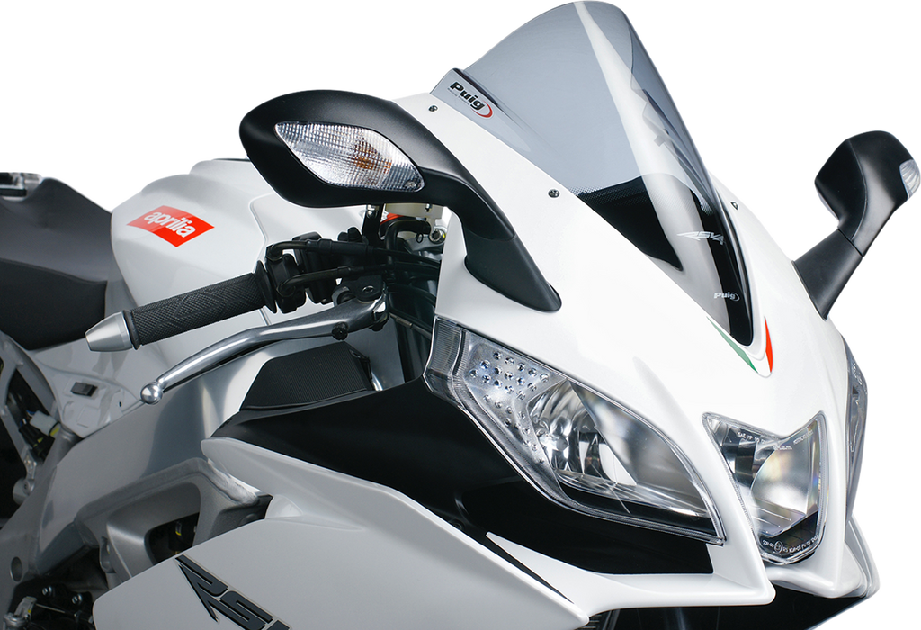 PUIG HI-TECH PARTS Race Windscreen - Smoke - RSV4 4945H