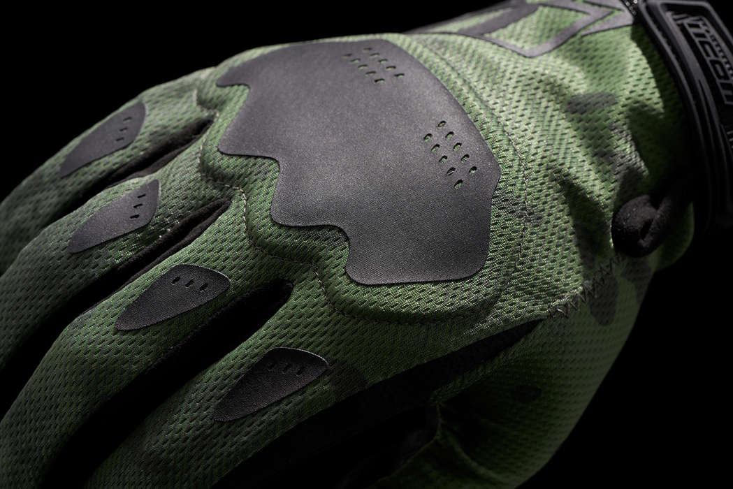 ICON Hooligan™ CE Motorcycle Gloves - Green Camo - Medium 3301-4403