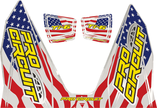 PRO CIRCUIT Ti-6 Decal - Stars and Stripes DC22TI6-SS