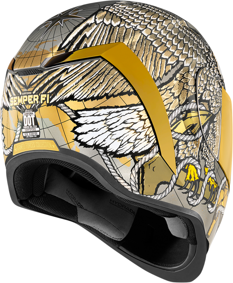 ICON Airform™ Motorcycle Helmet - Semper Fi - Gold - Medium 0101-13665