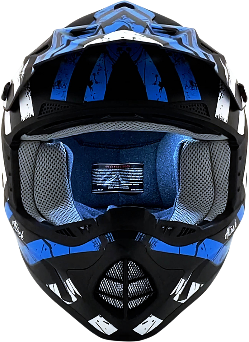 AFX FX-17Y Motorcycle Helmet - Attack - Matte Black/Blue - Small 0111-1408