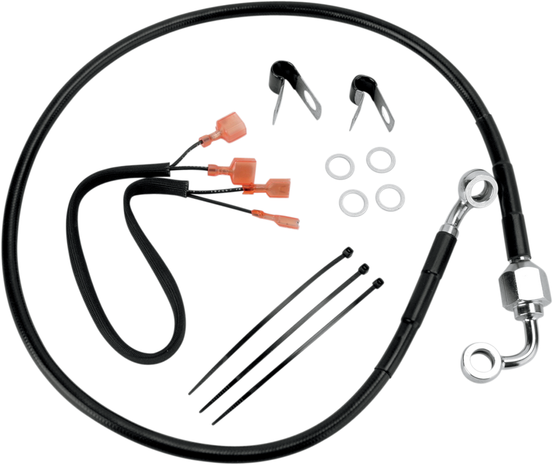 DRAG SPECIALTIES Brake Line - Rear - Black 640320-BLK