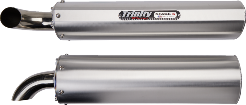 TRINITY RACING Stage 5 Slip-On Dual Muffler - Aluminum TR-4165S