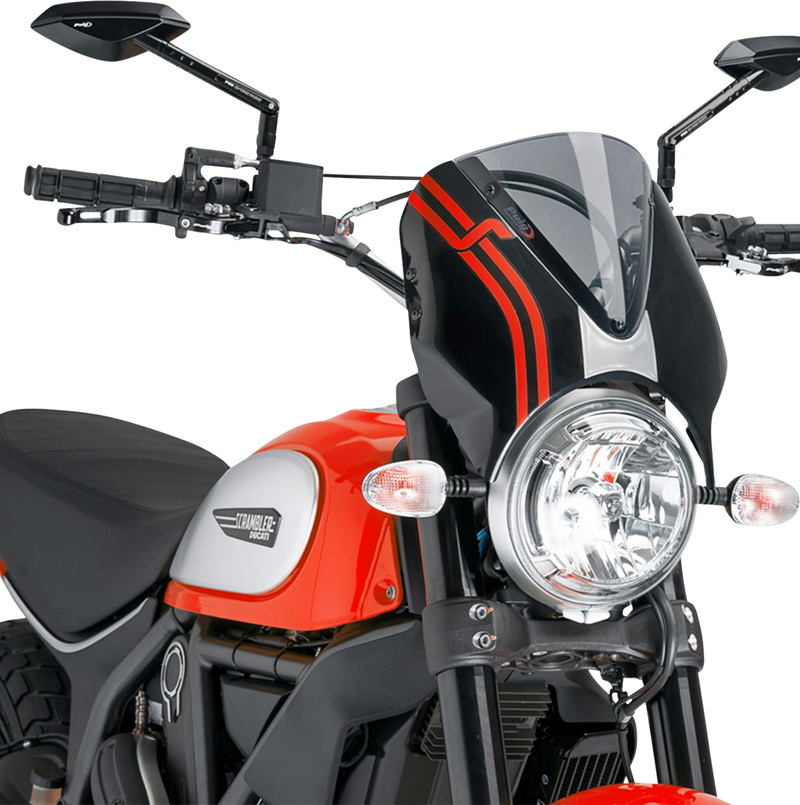 PUIG HI-TECH PARTS New Generation Windscreen - Smoke - Scrambler 7652H