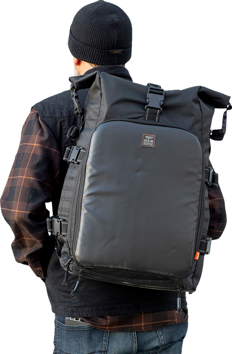 BILTWELL EXFIL-80 Motorcycle Bag - Gen 2 - Black 3014-01
