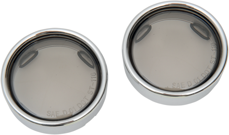 DRAG SPECIALTIES Lens w/Trim Ring - Smoke 12-0226-LM