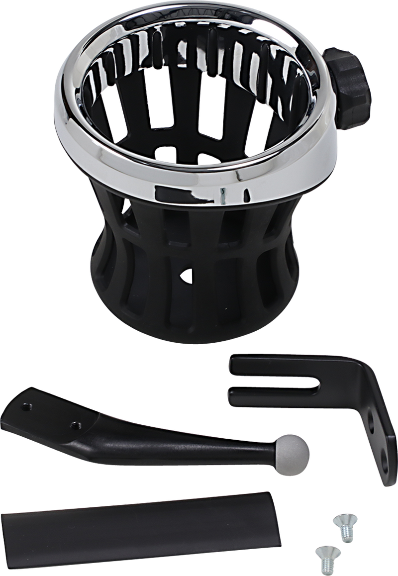 CIRO Drink Holder - Passenger Mount - Chrome/Black 50421