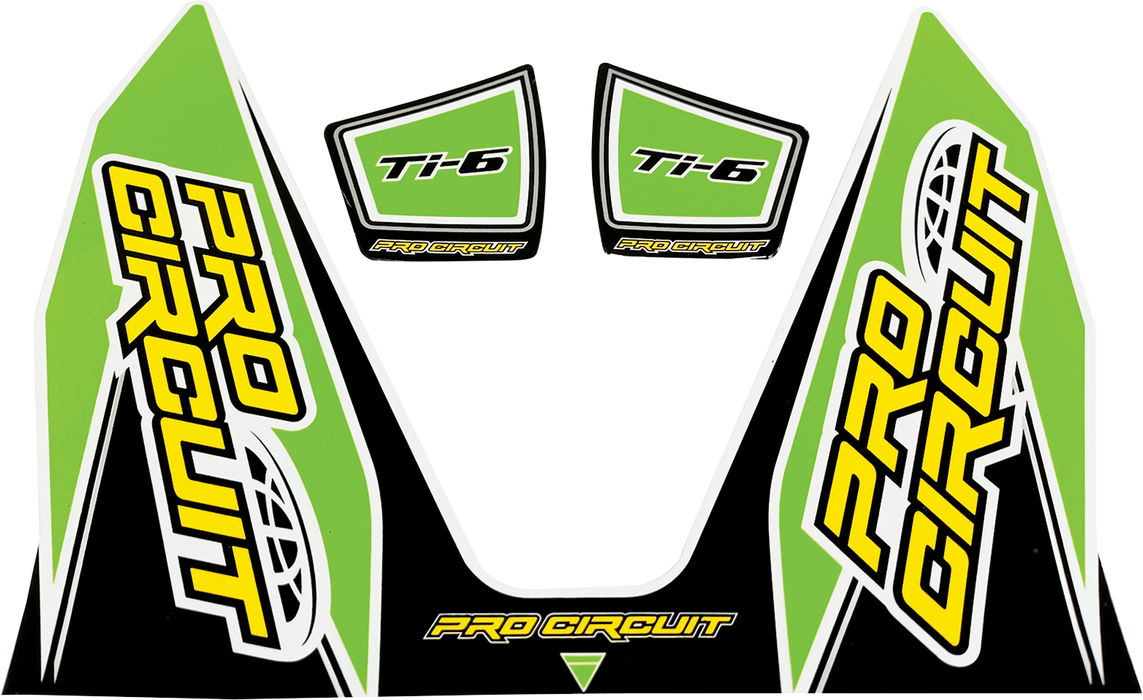 PRO CIRCUIT Ti-6 Decal - Green DC22TI6-GRN