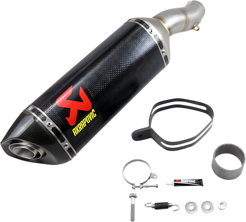Kawasaki ZX6R ZX626 2009-2024 Exhaust Akrapovic Slip-On Line Muffler in Carbon Fiber S-K6SO7-ZC