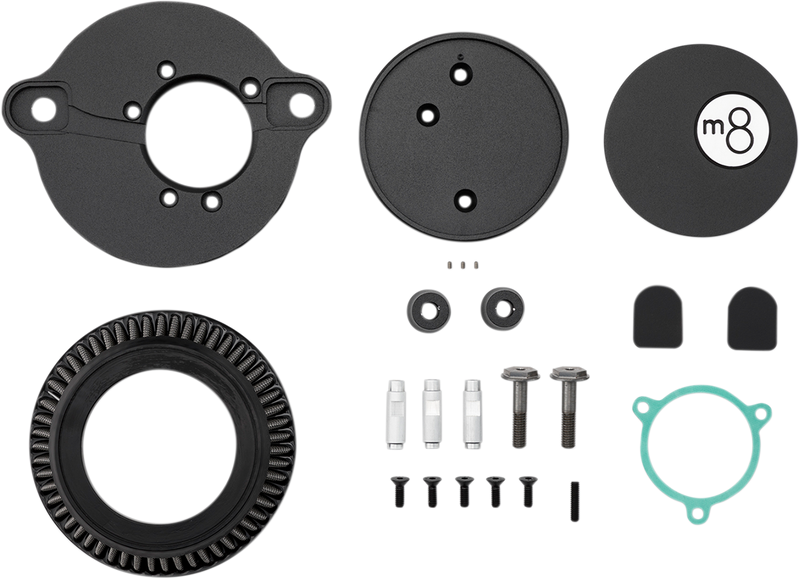 LA CHOPPERS 8-Ball Air Cleaner - Black - M8 LA-2391-03B