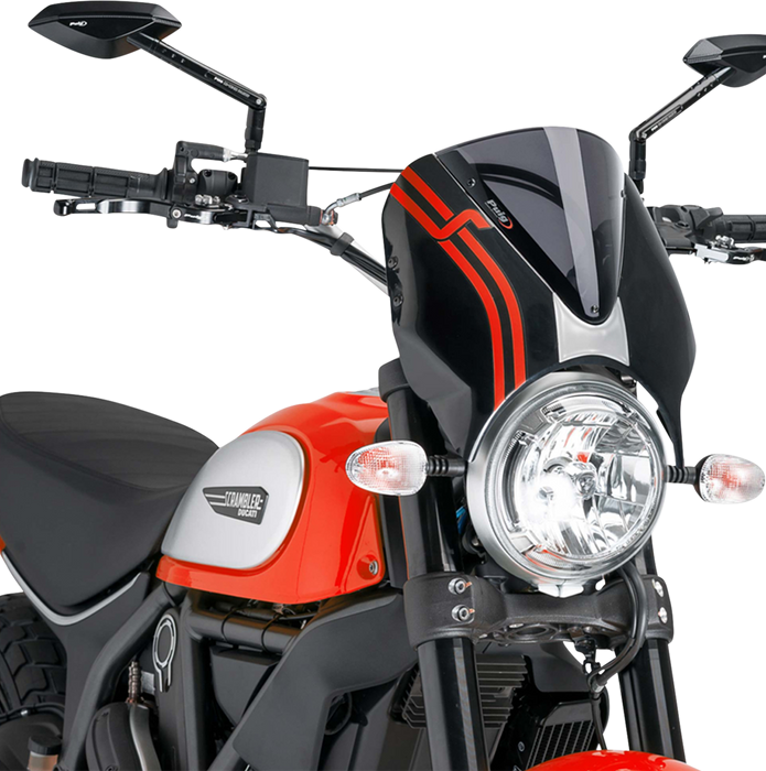 PUIG HI-TECH PARTS New Generation Windscreen - Dark Smoke - Scrambler 7652F