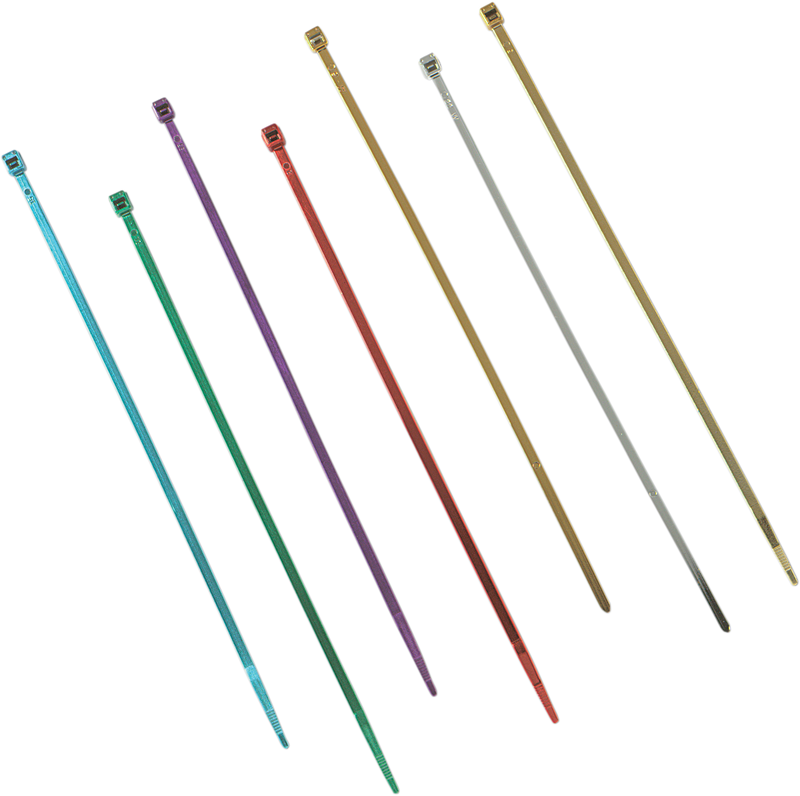 DRAG SPECIALTIES Cable Tie - 7" - Chrome - 10-Pack 10-6010C-10-HC3