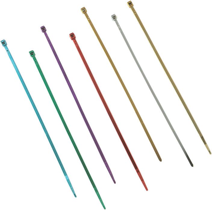 DRAG SPECIALTIES Cable Tie- 4" - Chrome - 10-Pack 10-6012C-10-HC3