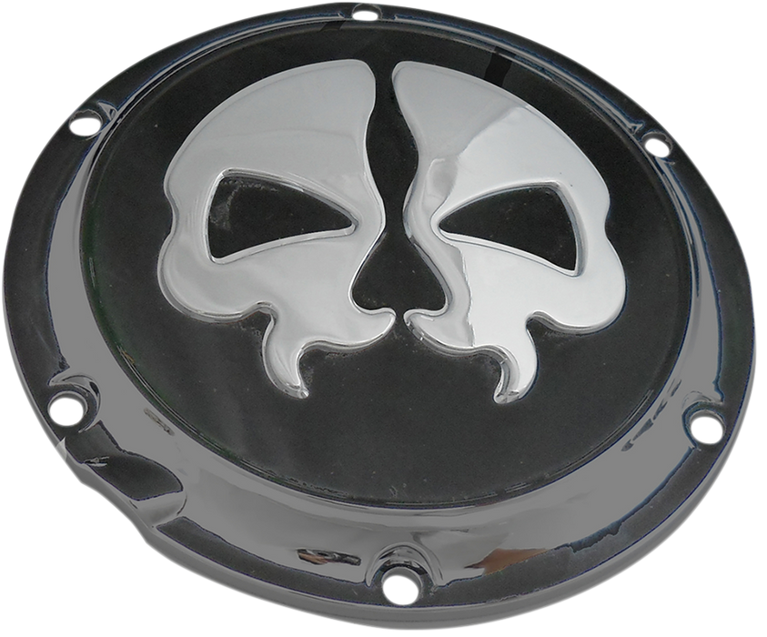 DRAG SPECIALTIES Split Skull Derby Cover - Black 78044B