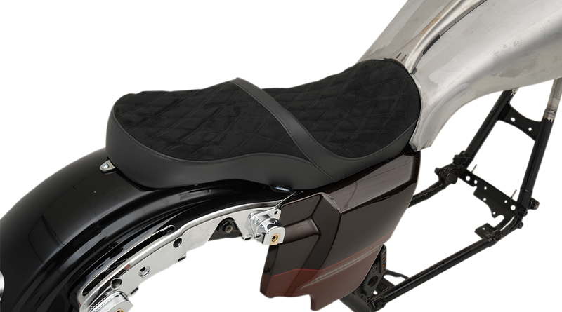 DRAG SPECIALTIES Low Touring Seat - Diamond - Yaffe Tanks - FL '08-'22 0801-1070