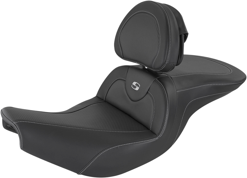 SADDLEMEN Roadsofa Seat - Carbon Fiber - Includes Backrest - Black - Indian I14-07-185BR