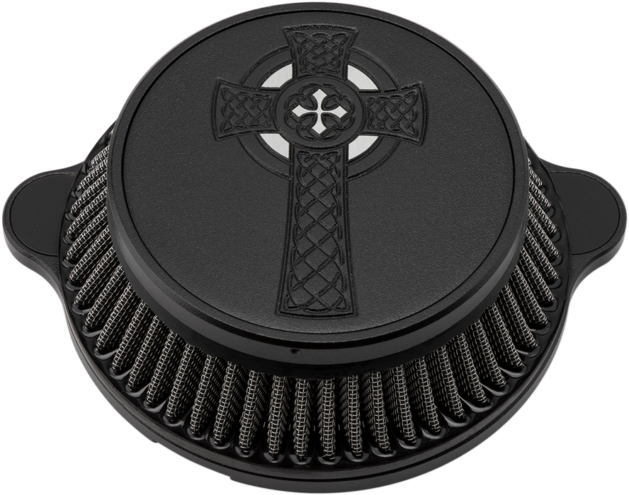 LA CHOPPERS Celtic Cross Air Cleaner - Black - M8 LA-2397-03B