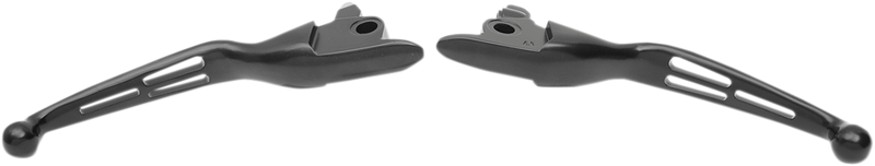 DRAG SPECIALTIES Levers - Slotted - Black ALSO FIT 19 FLHTCUTG/FLRT H07-0605MB