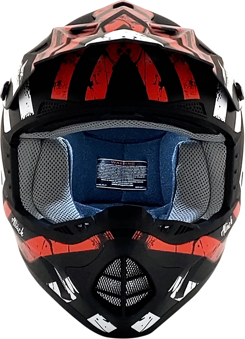 AFX FX-17 Motorcycle Helmet - Attack - Matte Black/Red - XS 0110-7148