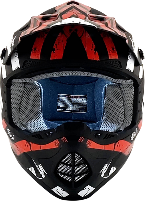 AFX FX-17 Motorcycle Helmet - Attack - Matte Black/Red - Medium 0110-7150