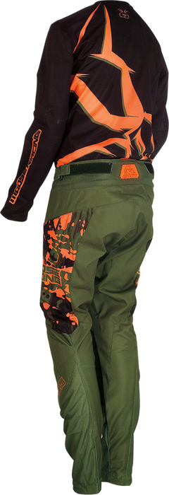 MOOSE RACING Youth Agroid Pants - Olive/Orange - 18 2903-2177