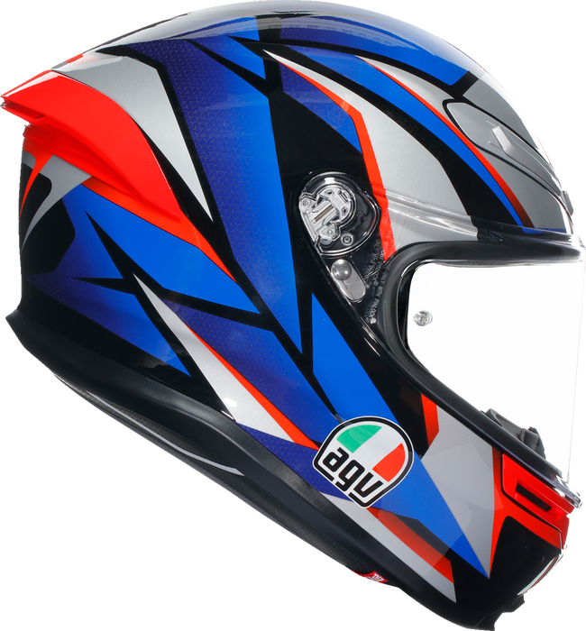 AGV K6 S Motorcycle Helmet - Slashcut - Black/Blue/Red - Large 2118395002015L