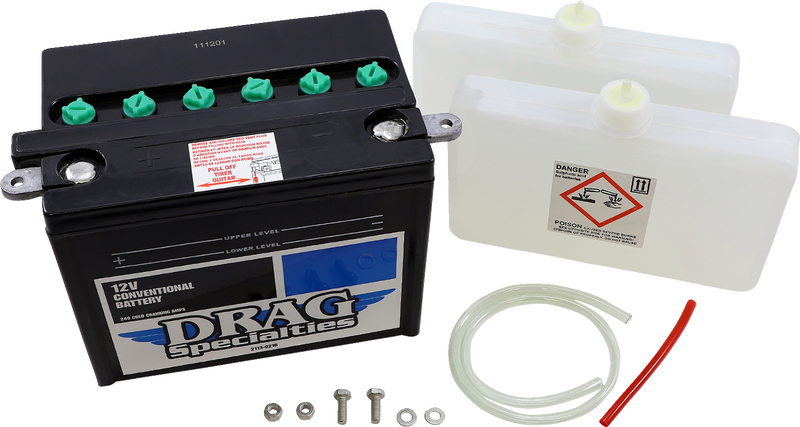 DRAG SPECIALTIES Battery Kit - CHD4-12 NO BATT TENDER CONNECTORS DHD4-12FP