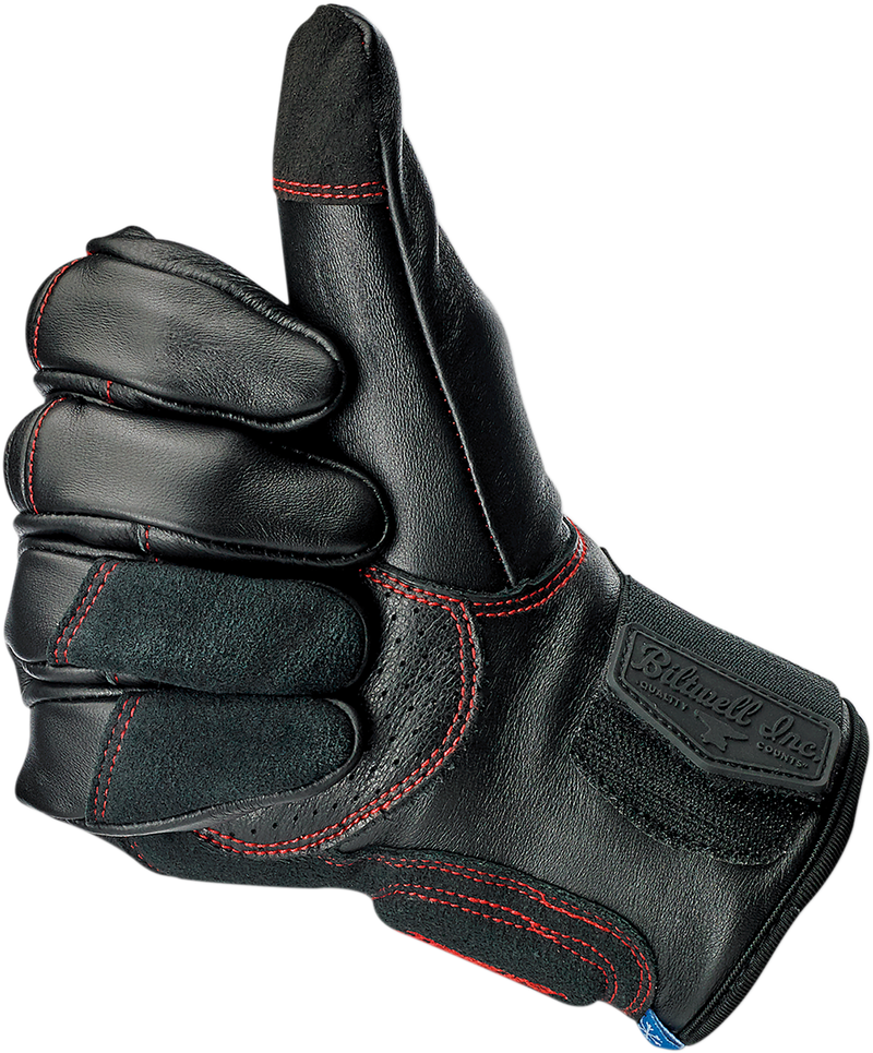 BILTWELL Belden Gloves - Redline - Large 1505-0108-304