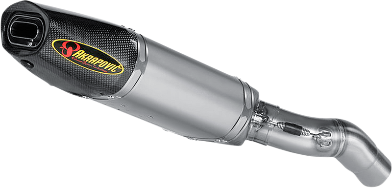 Kawasaki ZX6R 2007-2008 Exhaust Akrapovic Slip-On Muffler in Titanium and Carbon Fiber S-K6SO5-HACT