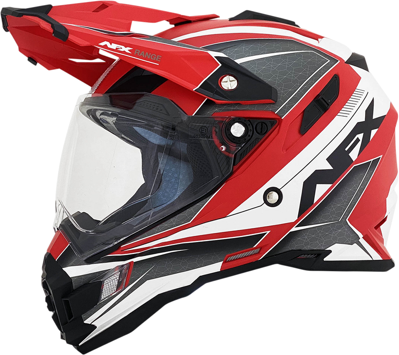 AFX FX-41 Motorcycle Helmet - Range - Matte Red - Medium 0140-0067