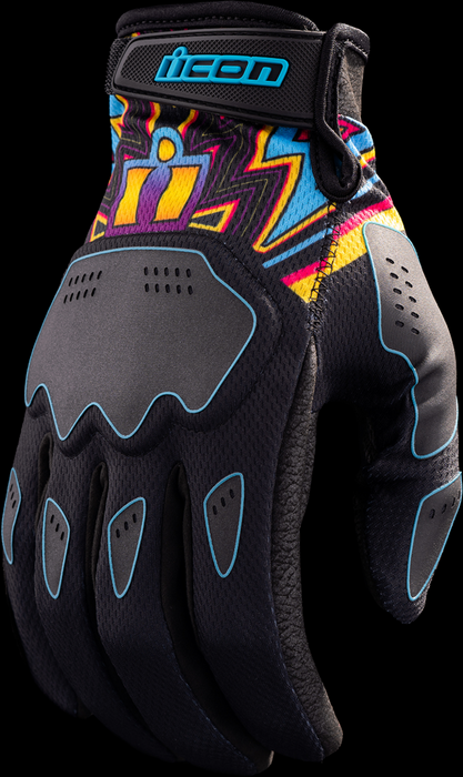 ICON Hooligan™ Lucky Lid Motorcycle Gloves - Black - Small 3301-4641