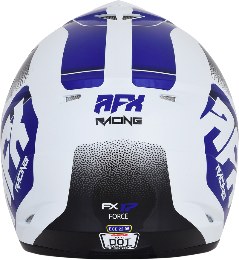 AFX FX-17 Motorcycle Helmet - Force - Pearl White/Blue - XS 0110-5237