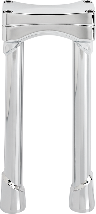 BILTWELL Risers - Murdock - Oversized - 10" - Chrome 6413-105-10