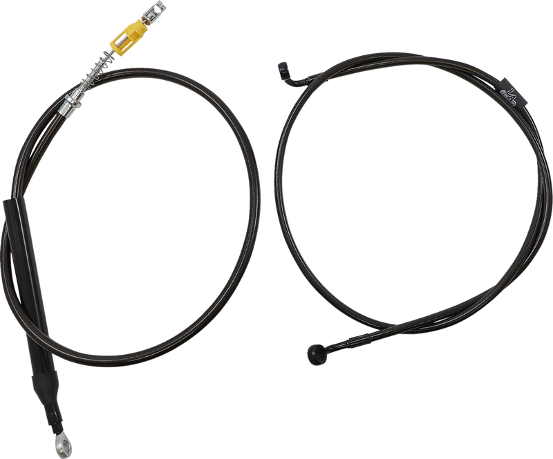 LA CHOPPERS Cable Kit- Quick Connect - 15" - 17" Ape Hanger Handlebars - Midnight LA-8156KT2-16M