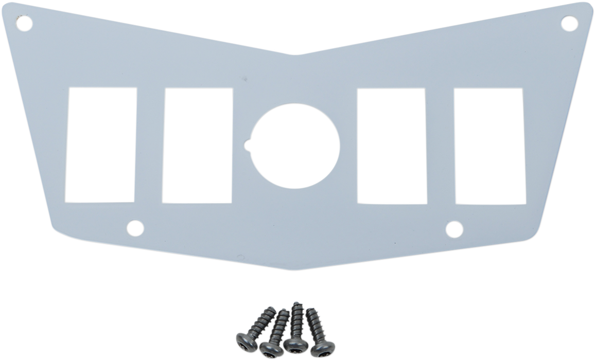 MOOSE UTILITY Dash Plate - 4 Switch - White 100-4391-PU
