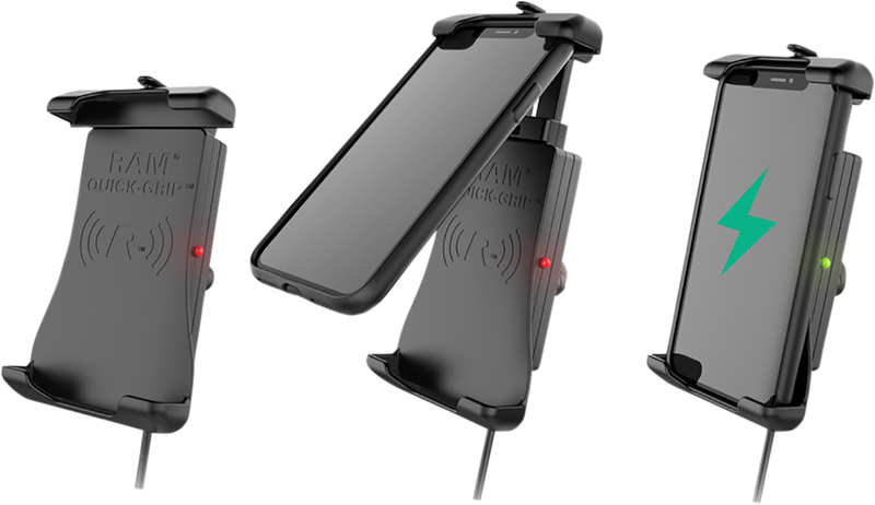 RAM MOUNTS Device Holder - Quick-Grip - Charging - Wireless - Waterproof RAMHOLUN14WB