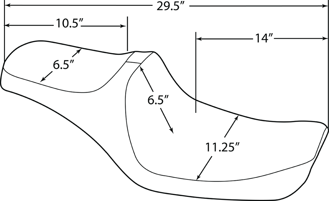 DRAG SPECIALTIES Predator III Seat - Smooth 0803-0651