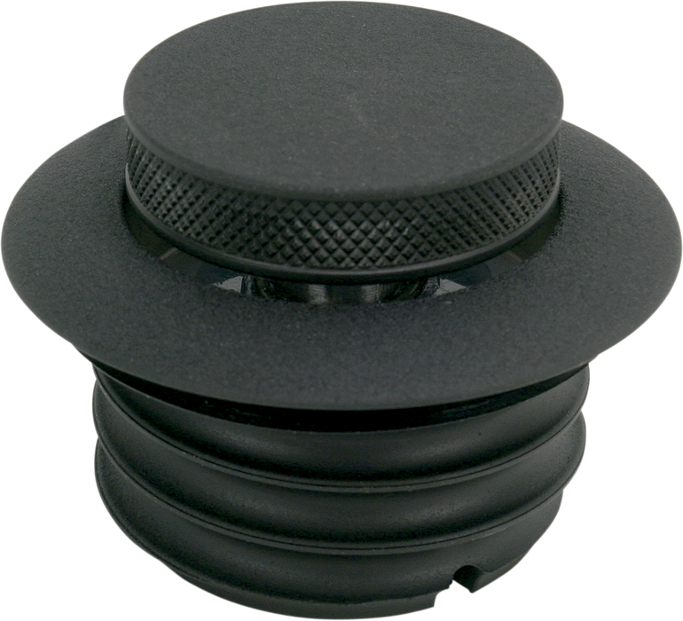 DRAG SPECIALTIES Gas Cap - Non-Vented Pop-Up - Black Wrinkle 03-329B-B
